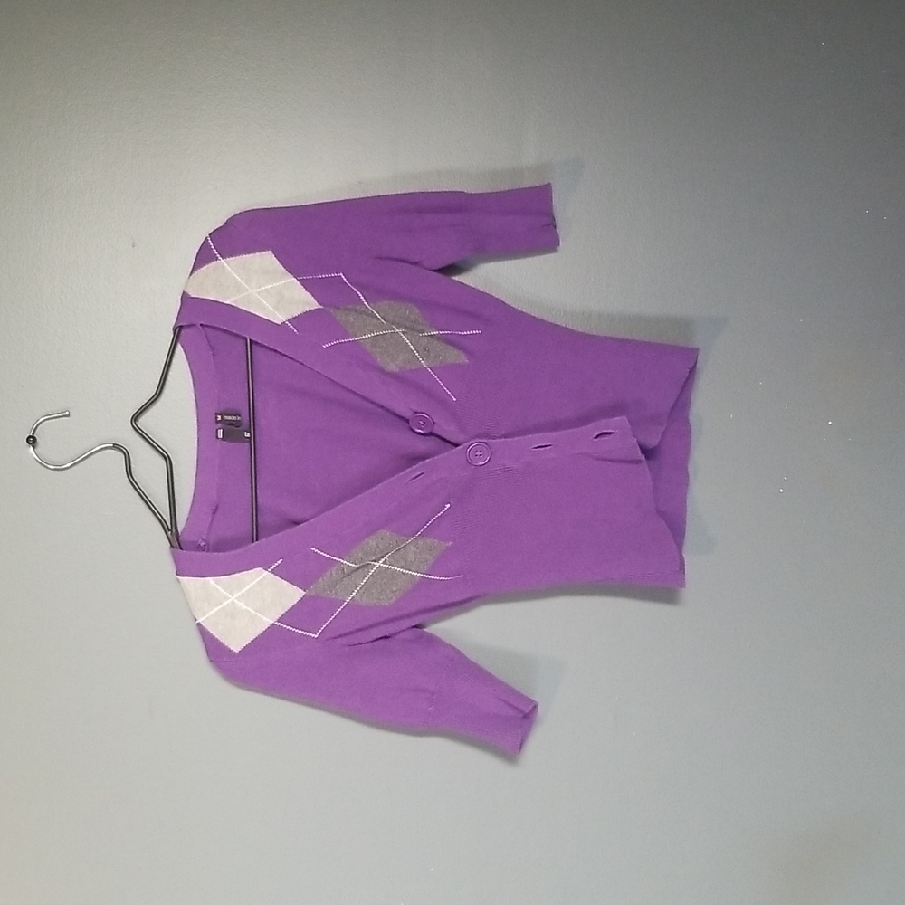 Button dress cover, medium, purple